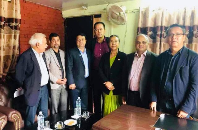 एनआरएनए पदाधिकारी र राज्य व्यवस्था तथा सुशासन समितिका सभापतिबीच भेटवार्ता