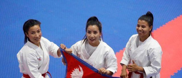 १३ औं सागः महिला टिम कातामा नेपाललाई स्वर्ण पदक