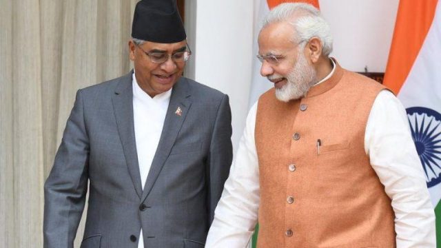 भारतीय प्रधानमन्त्री मोदी लुम्बिनीमा