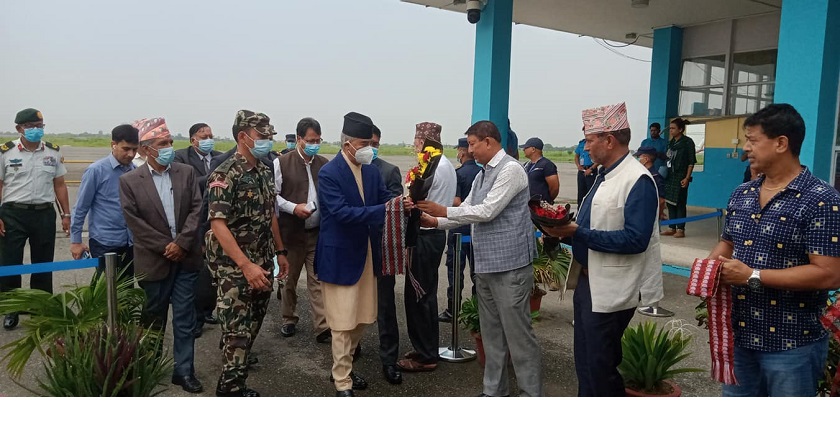 इन्धन सकिएपछि प्रधानमन्त्री सवार हेलिकप्टर भैरहवामा आकस्मिक अवतरण
