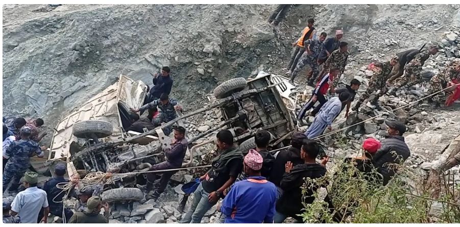 बझाङमा जीप  दुर्घटना हुदा ६ जनाको मृत्यु
