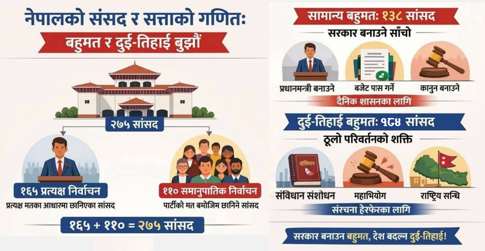 संसदको गणित बुझौँ: कसरी बन्छ सरकार, कसरी फेरिन्छ संविधान?